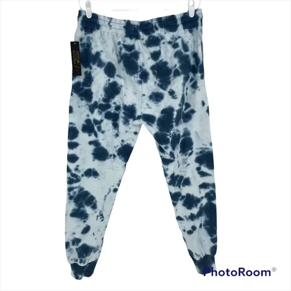 TRUE RELIGION NWT LOUNGE WEAR TIE DYE BLUE JOGGER SWEATPANTS LARGE - Picture 2 of 6